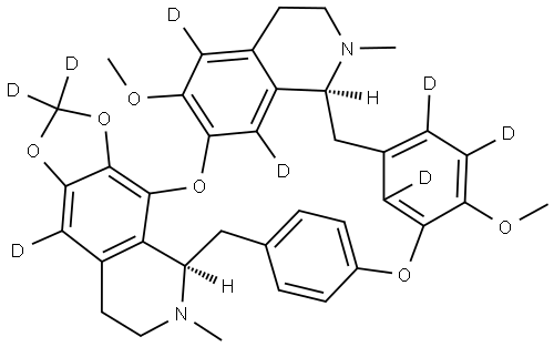 (15R,31S)-36,54-dimethoxy-16,32-dimethyl-15,16,17,18,31,32,33,34-octahydro-2,6-dioxa-1(4,5)-[1,3]dioxolo[4,5-g]isoquinolina-3(7,1)-isoquinolina-5(1,3),7(1,4)-dibenzenacyclooctaphane-12,12,19,35,38,52, Struktur