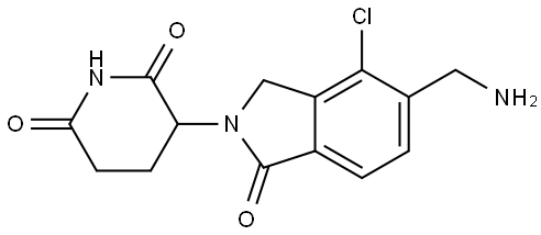 3-(5-(Aminomethyl)-4-chloro-1-oxoisoindolin-2-yl)piperidine-2,6-dione Struktur