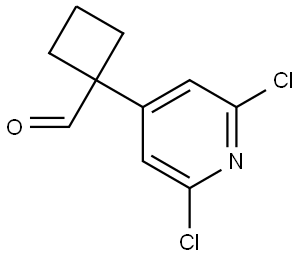 Cyclobutanecarboxaldehyde, 1-(2,6-dichloro-4-pyridinyl)- Struktur