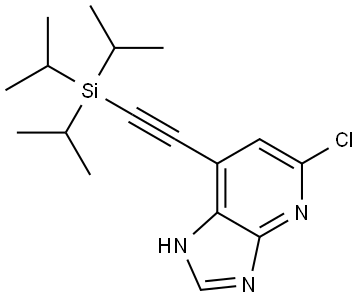 3H-Imidazo[4,5-b]pyridine, 5-chloro-7-[2-[tris(1-methylethyl)silyl]ethynyl]- Struktur