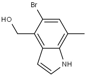 (5-bromo-7-methyl-1H-indol-4-yl)methanol Struktur