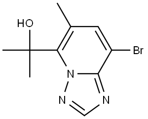 [1,2,4]Triazolo[1,5-a]pyridine-5-methanol, 8-bromo-α,α,6-trimethyl- Struktur