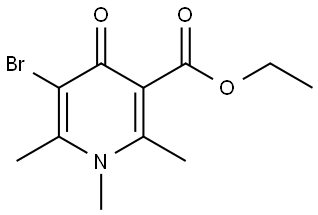 3-Pyridinecarboxylic acid, 5-bromo-1,4-dihydro-1,2,6-trimethyl-4-oxo-, ethyl ester Struktur