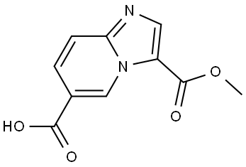 3-Methyl imidazo[1,2-a]pyridine-3,6-dicarboxylate Struktur