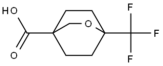 1-(trifluoromethyl)-2-oxabicyclo[2.2.2]octane-4-carboxylic acid Struktur