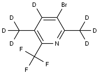 3-bromo-2,5-bis(methyl-d3)-6-(trifluoromethyl)pyridine-4-d Struktur