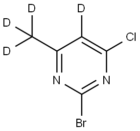 2-bromo-4-chloro-6-(methyl-d3)pyrimidine-5-d Struktur