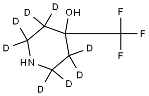 4-(trifluoromethyl)piperidin-2,2,3,3,5,5,6,6-d8-4-ol Struktur