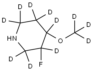 3-fluoro-4-(methoxy-d3)piperidine-2,2,3,4,5,5,6,6-d8 Struktur