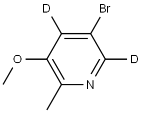 5-bromo-3-methoxy-2-methylpyridine-4,6-d2 Struktur