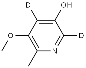 5-methoxy-6-methylpyridin-2,4-d2-3-ol Struktur