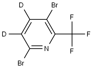 3,6-dibromo-2-(trifluoromethyl)pyridine-4,5-d2 Struktur