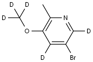 5-bromo-3-(methoxy-d3)-2-methylpyridine-4,6-d2 Struktur