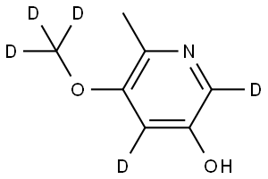 5-(methoxy-d3)-6-methylpyridin-2,4-d2-3-ol Struktur