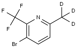 3-bromo-6-(methyl-d3)-2-(trifluoromethyl)pyridine Struktur