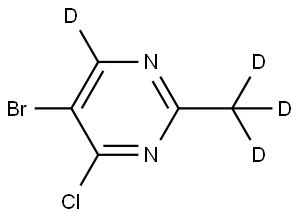 5-bromo-4-chloro-2-(methyl-d3)pyrimidine-6-d Struktur