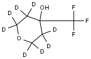 4-(trifluoromethyl)tetrahydro-2H-pyran-2,2,3,3,5,5,6,6-d8-4-ol Struktur