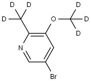 5-bromo-3-(methoxy-d3)-2-(methyl-d3)pyridine Struktur