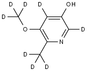 5-(methoxy-d3)-6-(methyl-d3)pyridin-2,4-d2-3-ol Struktur