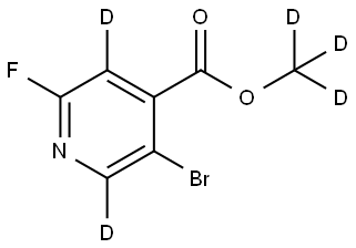 methyl-d3 5-bromo-2-fluoroisonicotinate-3,6-d2 Struktur