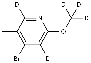 4-bromo-2-(methoxy-d3)-5-methylpyridine-3,6-d2 Struktur