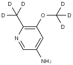 5-(methoxy-d3)-6-(methyl-d3)pyridin-3-amine Struktur