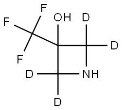 3-(trifluoromethyl)azetidin-2,2,4,4-d4-3-ol Struktur