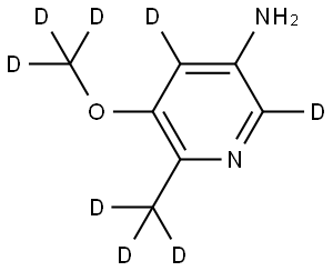 5-(methoxy-d3)-6-(methyl-d3)pyridin-2,4-d2-3-amine Struktur