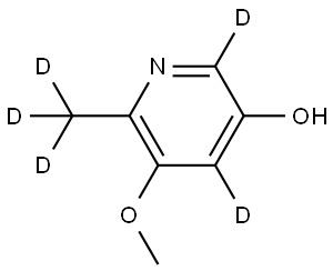 5-methoxy-6-(methyl-d3)pyridin-2,4-d2-3-ol Struktur