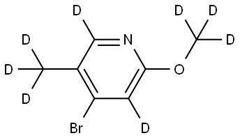 4-bromo-2-(methoxy-d3)-5-(methyl-d3)pyridine-3,6-d2 Struktur