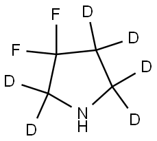 3,3-difluoropyrrolidine-2,2,4,4,5,5-d6 Struktur