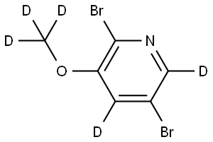 2,5-dibromo-3-(methoxy-d3)pyridine-4,6-d2 Struktur