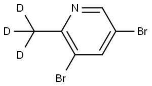 3,5-dibromo-2-(methyl-d3)pyridine Struktur