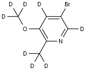 5-bromo-3-(methoxy-d3)-2-(methyl-d3)pyridine-4,6-d2 Struktur