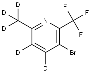 3-bromo-6-(methyl-d3)-2-(trifluoromethyl)pyridine-4,5-d2 Struktur