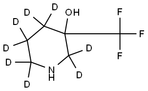 3-(trifluoromethyl)piperidin-2,2,4,4,5,5,6,6-d8-3-ol Struktur