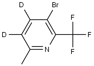 3-bromo-6-methyl-2-(trifluoromethyl)pyridine-4,5-d2 Struktur