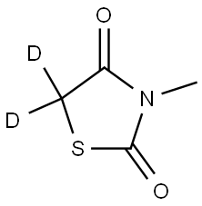 3-methylthiazolidine-2,4-dione-5,5-d2 Struktur