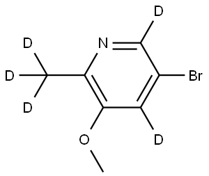 5-bromo-3-methoxy-2-(methyl-d3)pyridine-4,6-d2 Struktur