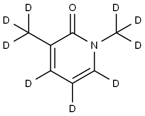 1,3-bis(methyl-d3)pyridin-2(1H)-one-4,5,6-d3 Struktur