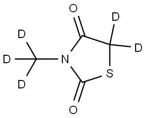 3-(methyl-d3)thiazolidine-2,4-dione-5,5-d2 Struktur