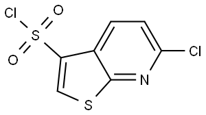 Thieno[2,3-b]pyridine-3-sulfonyl chloride, 6-chloro- Struktur