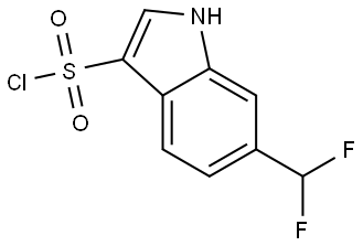 1H-Indole-3-sulfonyl chloride, 6-(difluoromethyl)- Struktur