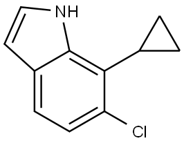 1H-Indole, 6-chloro-7-cyclopropyl- Struktur