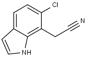 1H-Indole-7-acetonitrile, 6-chloro- Struktur