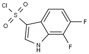 1H-Indole-3-sulfonyl chloride, 6,7-difluoro- Struktur