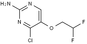 2-Pyrimidinamine, 4-chloro-5-(2,2-difluoroethoxy)- Struktur