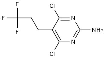 2-Pyrimidinamine, 4,6-dichloro-5-(3,3,3-trifluoropropyl)- Struktur