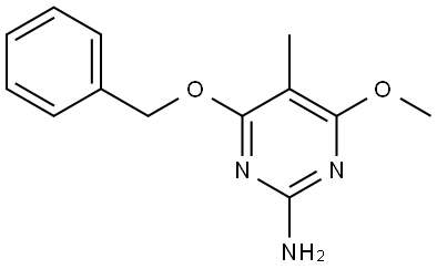 2-Pyrimidinamine, 4-methoxy-5-methyl-6-(phenylmethoxy)- Struktur