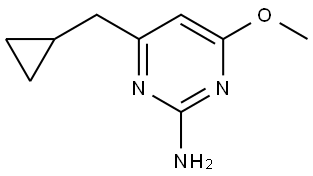 2-Pyrimidinamine, 4-(cyclopropylmethyl)-6-methoxy- Struktur